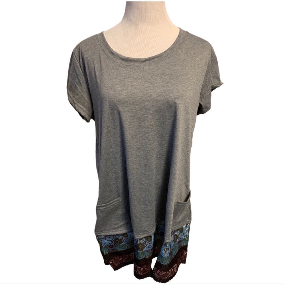 NEW! Gray T-Shirt Dress Sz XL